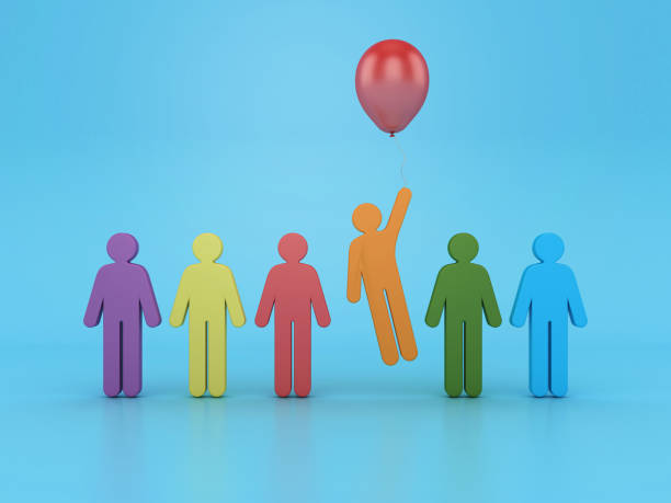 istock Pictogram People Teamwork with Balloon 1727443091