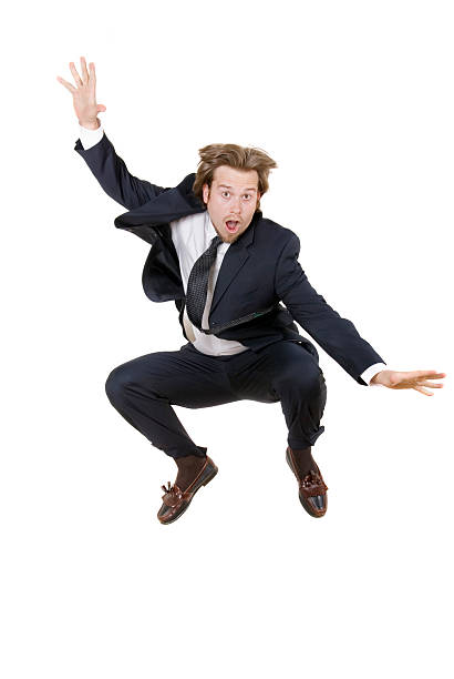 istock Business Man Jumps in Air 172744364