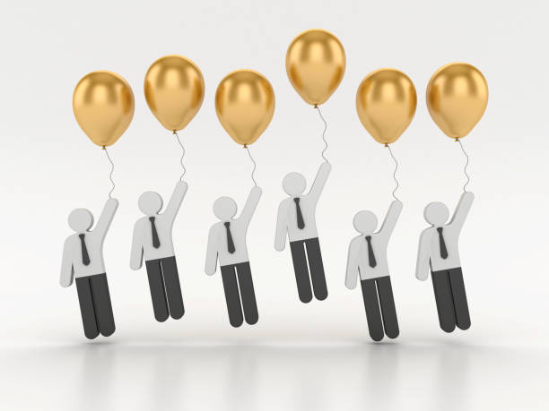 istock Pictogram People Teamwork with Balloon 1727443648