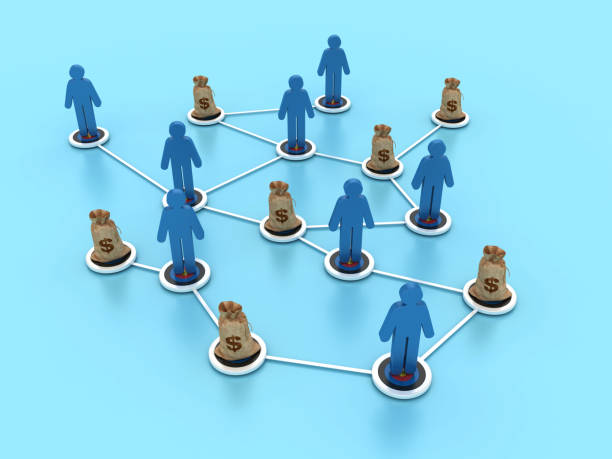istock Pictogram People Teamwork with Dollar Money Bag 1727445863