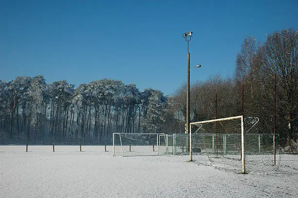 "Soccerfield, snowed in."