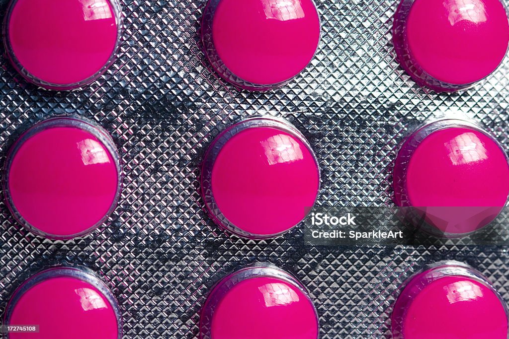 pink tablets im Paket - Lizenzfrei Acetylsalicylsäure Stock-Foto