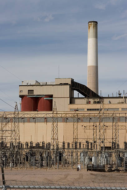 istock Smoke stack, electric lines and power plant in Denver, Colorado 172745209