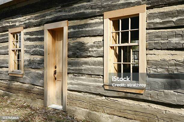 Angled View Of Pioneer Home Stock Photo - Download Image Now - Abstract, Antique, Architecture