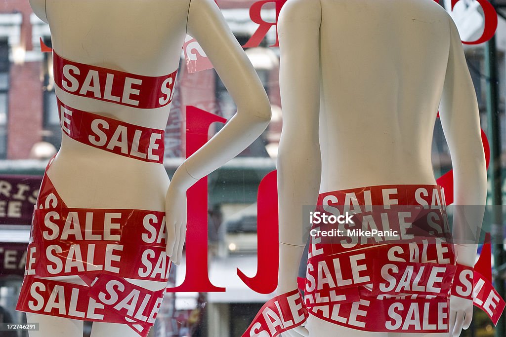 Sale Mannequins Male and female mannequins wrapped in Sale ribbonsSimilar files: Adult Stock Photo