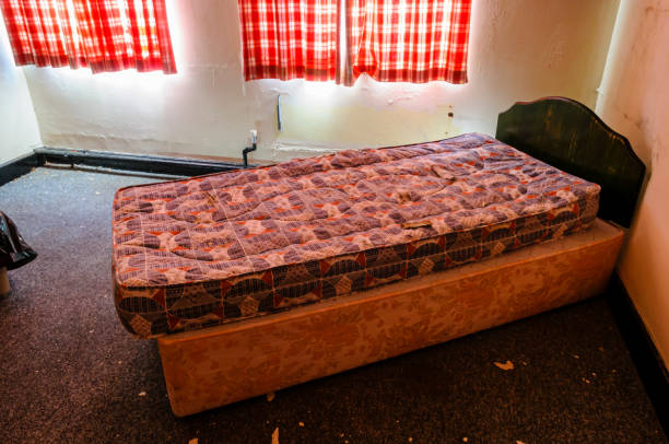 Sparsely furnished bedroom