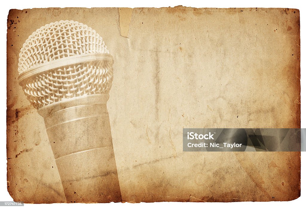 Papel XXXL microfone isolado - Foto de stock de Microfone royalty-free