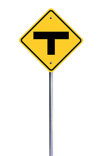 T-Junction Sign stock photo