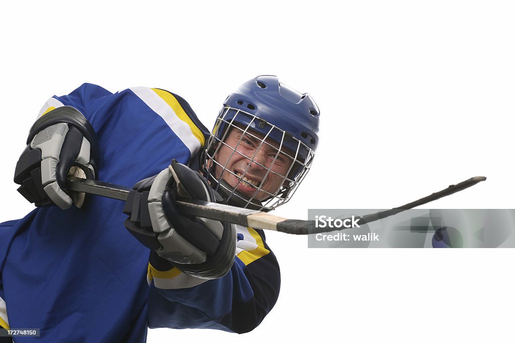 Hockey player - Zbiór zdjęć royalty-free (Białe tło)