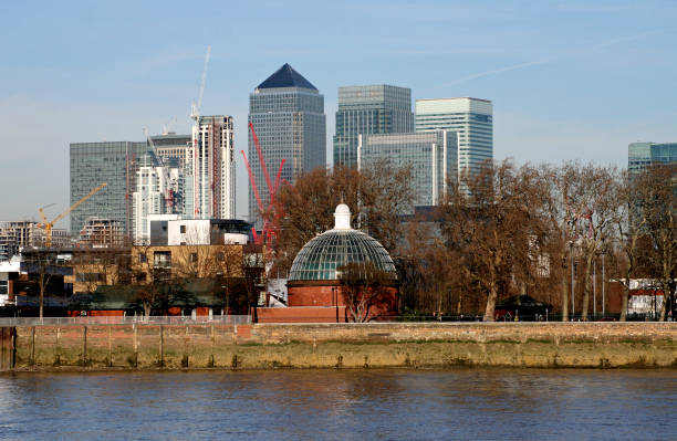 Canary Wharf across river Thames
