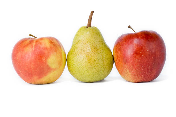 Fresh fruit in a row stock photo