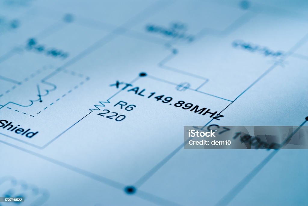 Diagramm der von Schaltkreisen - Lizenzfrei Anweisungen - Konzepte Stock-Foto