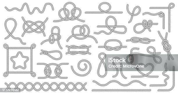 Nautical Rope Knots Stock Illustration - Download Image Now - Rope, Tied  Knot, Tying - iStock