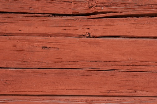 Detail of a typical old Swedish wooden building.