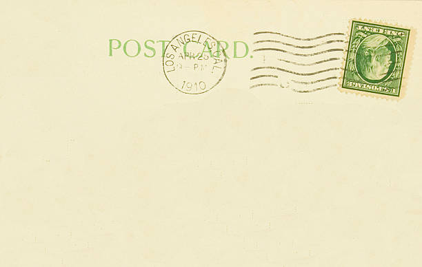 istock Old Postcard Back With 1910 Los Angeles California Postmark 172750872