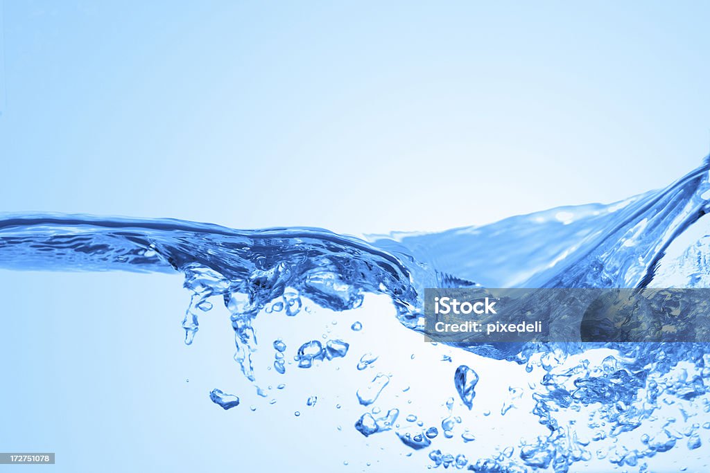 투명한 푸른 물이 튀는, Ripples 및 스택스 - 로열티 프리 물 스톡 사진