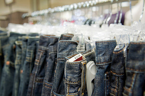blue jeans in a Clothing Store