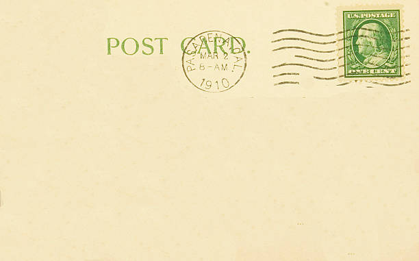 istock Old Postcard Back With 1910 Pasadena California Postmark 172751527
