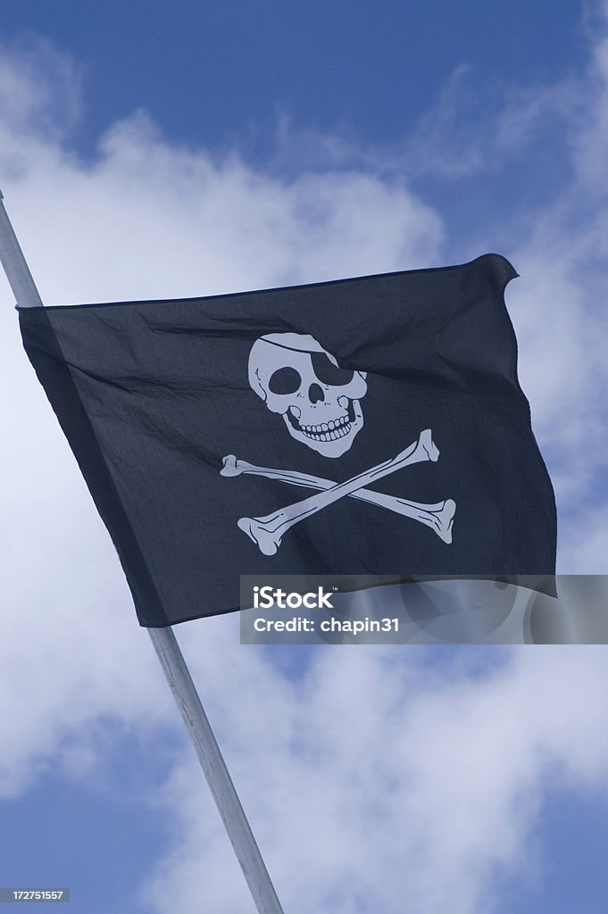 Bandeira caveira e ossos cruzados - Foto de stock de Animal royalty-free