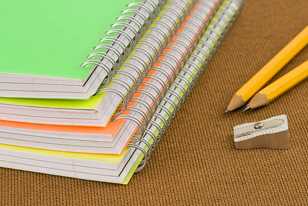 Office notebooks stock photo