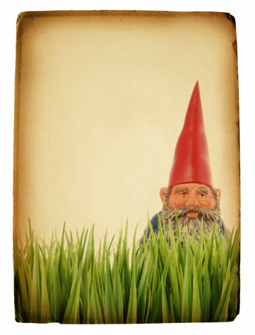 Grungy garden gnome layout