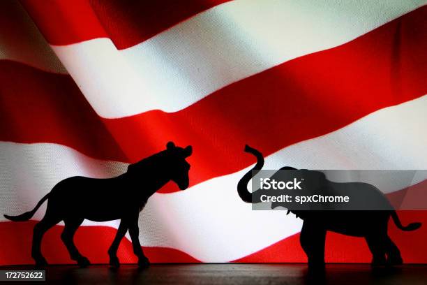 Foto de Eleição e mais fotos de stock de Animal - Animal, Bandeira Norte-Americana, Contraluz