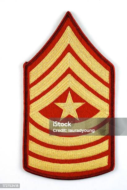 Marine Sargento Mayor Rango Logarítmico Insignias Foto de stock y más banco de imágenes de Comandante - Rango militar - Comandante - Rango militar, Coraje, Dorado - Color