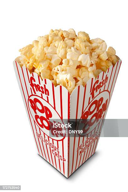 Schachtel Mit Popcorn Stockfoto und mehr Bilder von Freisteller – Neutraler Hintergrund - Freisteller – Neutraler Hintergrund, Popcorn, Schachtel