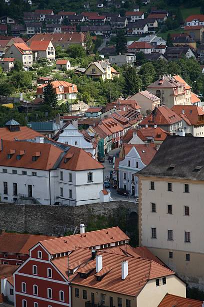 istock Traditional Czech town in dappled sunlight 172753896