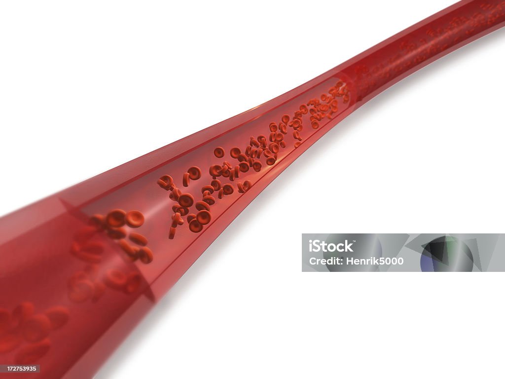 Células sanguíneas pasear en crucero por una vena - Foto de stock de Arteria libre de derechos