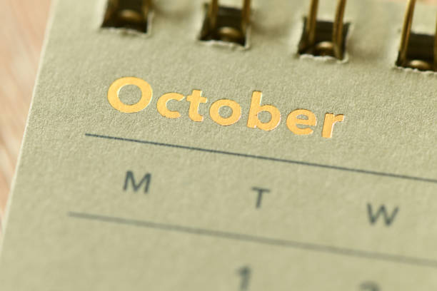 OCTOBER word on the calendar.
