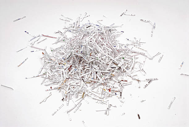 Shredded Paper Pile stock photo