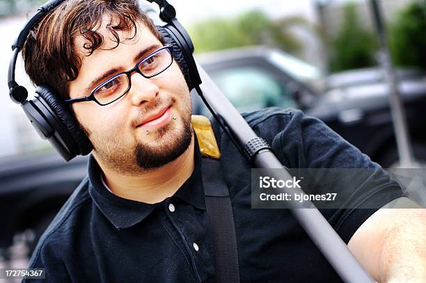 Boom Operator Sound Man Stock Photo - Download Image Now - Boom Microphone, Boom Operator, Sound Recording Equipment