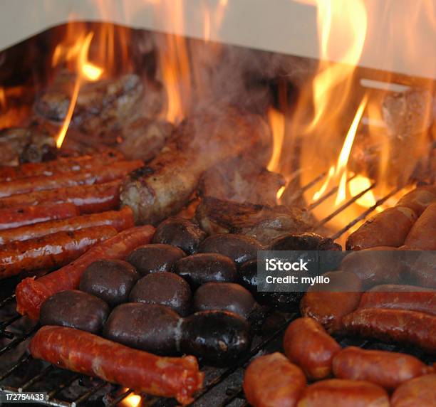 Barbecue Stock Photo - Download Image Now - Barbecue - Meal, Barbecue Grill, Bratwurst