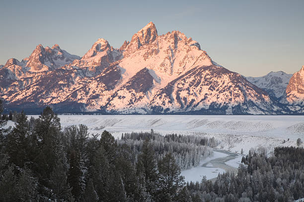 istock Teton Mountains in Winter at Sunrise 172754450