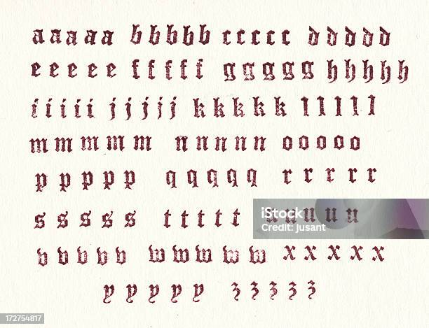 Old Relieftechnik Kleinbuchstaben Alphabetea Bis Z Stockfoto und mehr Bilder von Maschinenschrift