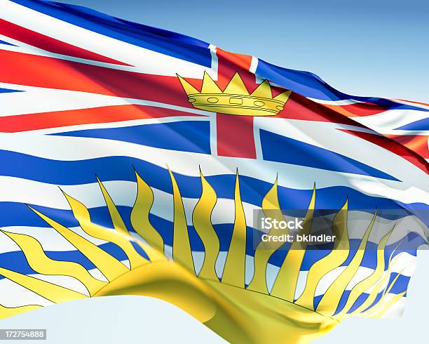 Photo libre de droit de Drapeau De La Colombiebritannique banque d'images et plus d'images libres de droit de Bleu - Bleu, Canada, Ciel