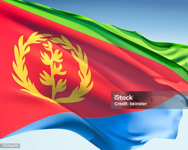 Bandera De Eritrea Foto de stock y más banco de imágenes de Azul - Azul, Bandera, Bandera de Eritrea