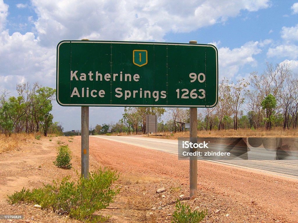 Australian Sinal de estrada - Foto de stock de Alice Springs royalty-free