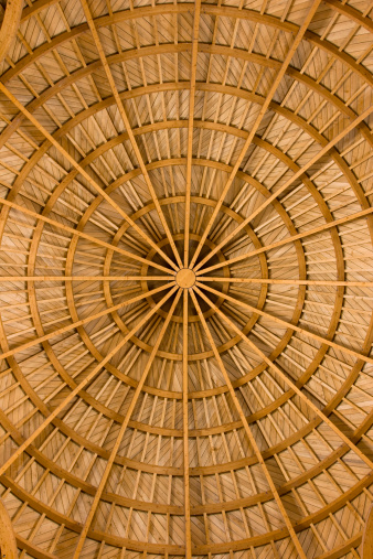 Detail of interior of a mosque dome in Jordan