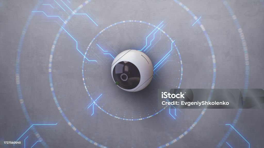 Visual Effects Camera 3d Visual Effects Shows Wireless Internet Connection With Modern Cctv ...