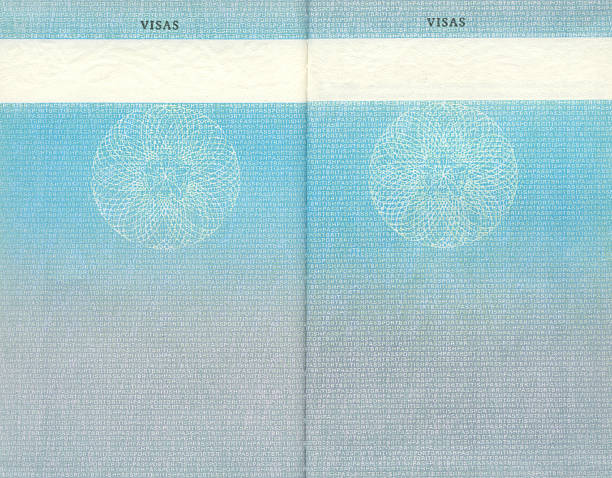 British Passport blank pages stock photo