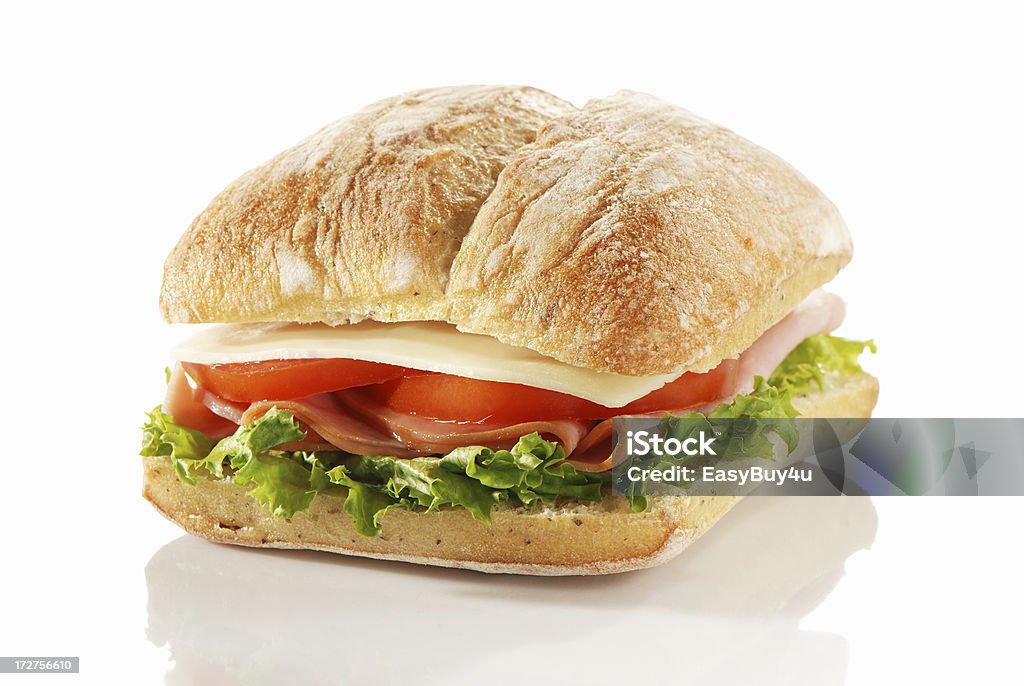 Sliced Бутерброд ветчиной - Стоковые фото Бутерброд роялти-фри
