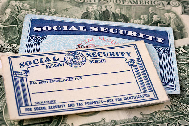 Social Security Cards stock photo