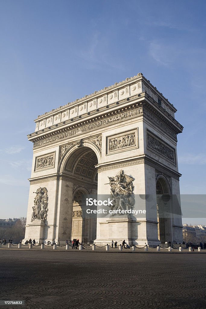 Arc de Triomphe día, París, Francia - Foto de stock de Arco del Triunfo - París libre de derechos