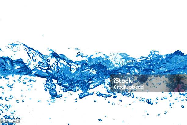 Blaue Wasser Planschen Wellen Und Wasser Stockfoto und mehr Bilder von Abstrakt - Abstrakt, Bach, Bildhintergrund