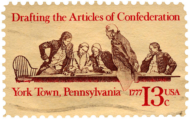 artykuły konfederacki pierwszy statutu znaczek pocztowy usa - founding fathers zdjęcia i obrazy z banku zdjęć