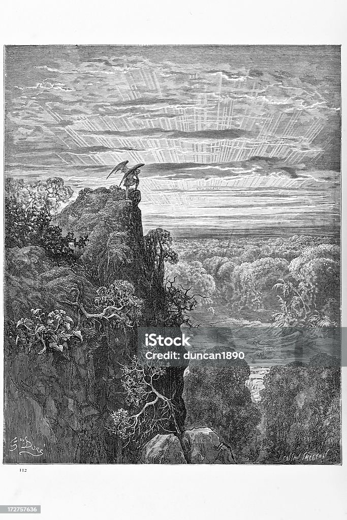 Satan Overlooking Paradise Stock Illustration - Download Image Now ...