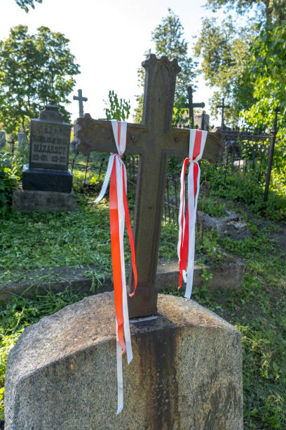 Il cimitero della rossa di Vilnius - foto stock