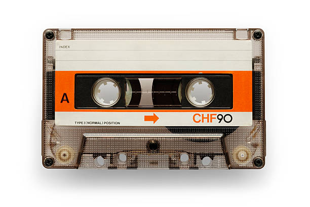 Music can Old good audio casette isolated on white with soft shadow + clipping path stereo photos stock pictures, royalty-free photos & images